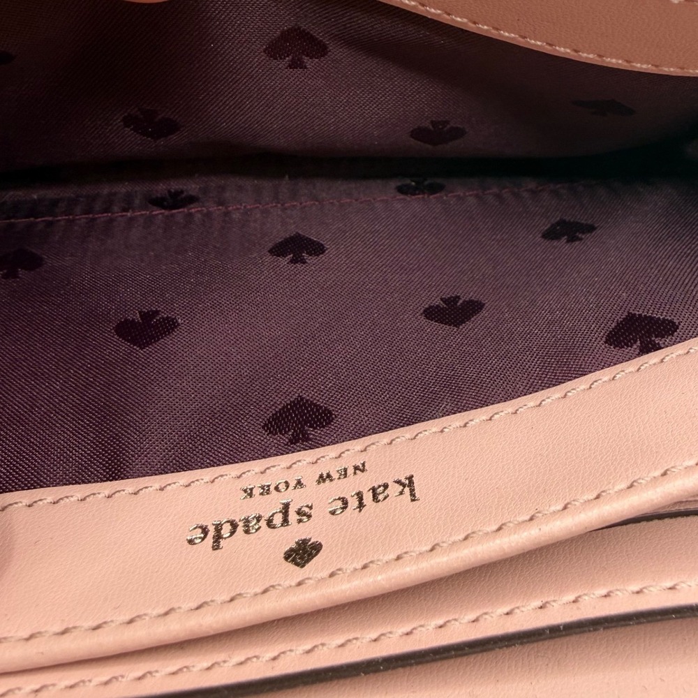 KATE SPADE Staci Colorblock Large Continental Wallet, Deep Red and Blush Pink - Picture 12 of 13